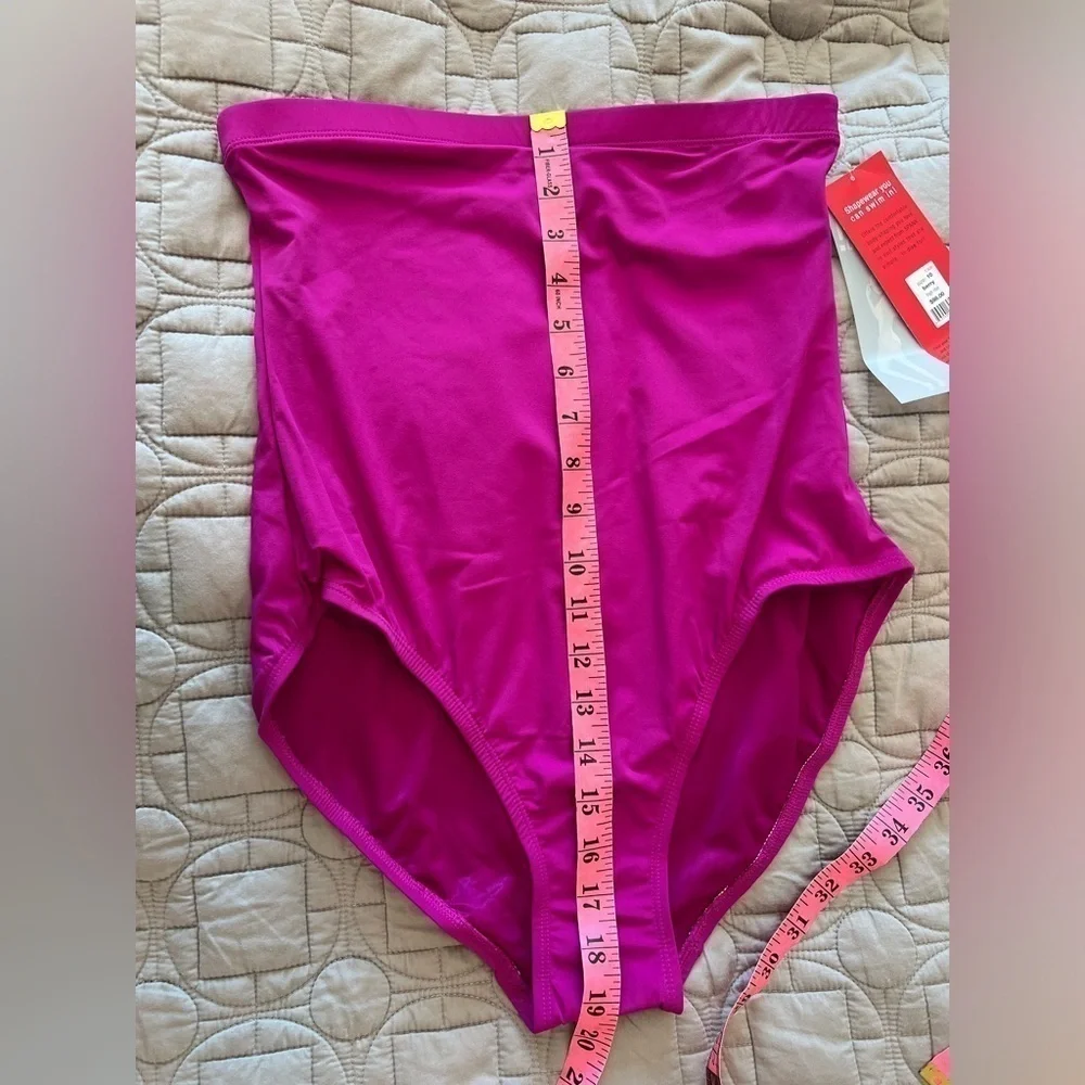 SPANX Core High Rise Shaping FullCoverage Swim Bottoms Shapewear In Berry NWT